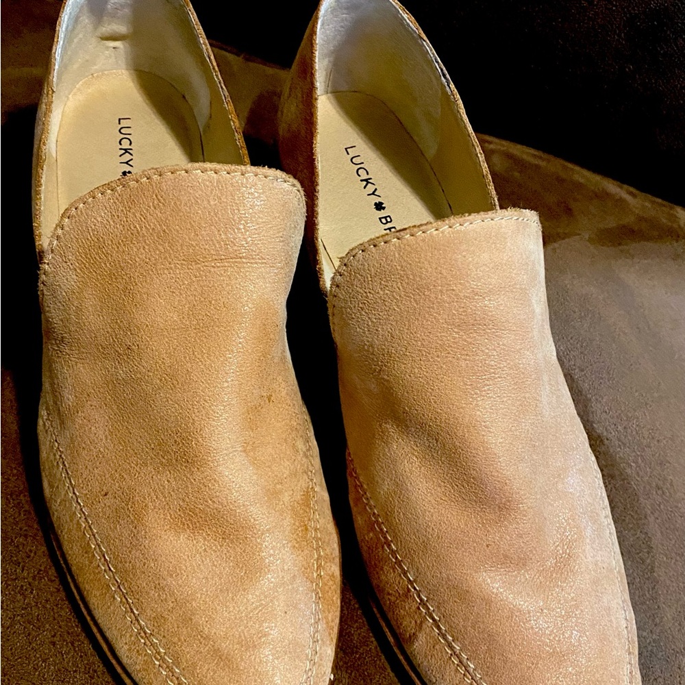 Lucky Brand Mahzan Leather Heel Loafer Size 9.5